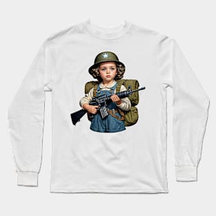 The Little Girl and a Gun Long Sleeve T-Shirt